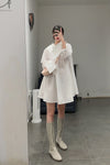 Marc le bihan double -neck shirt 2630 white